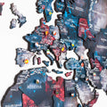 3D Wooden World Map Alcor