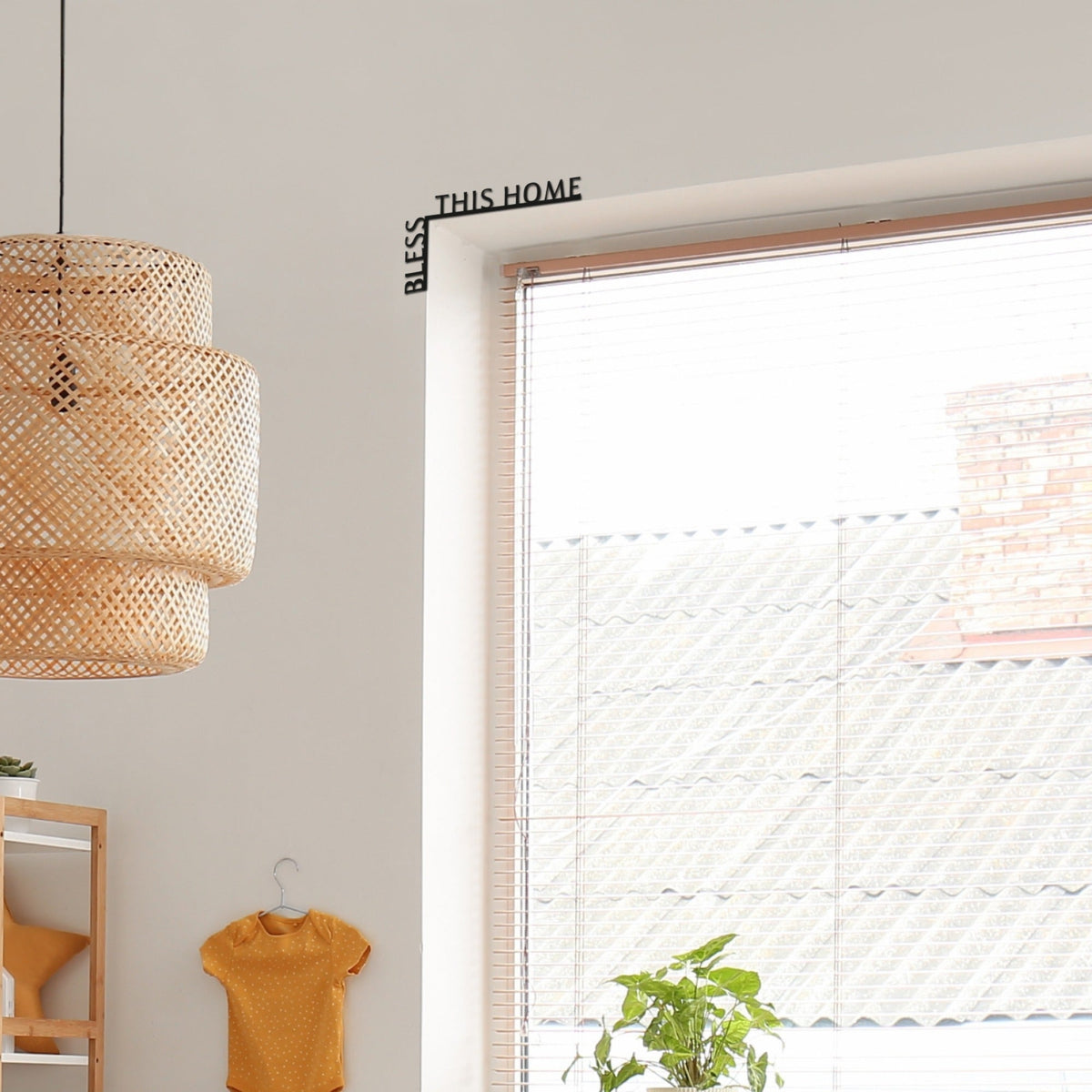 Wooden Corner Quote – Bless This Home