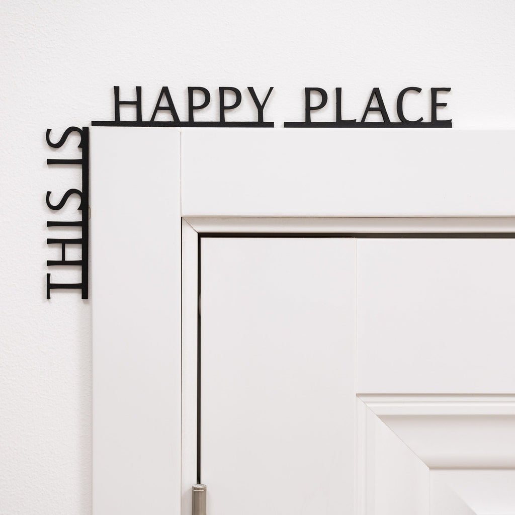 Wooden Corner Quote – This is Happy Place