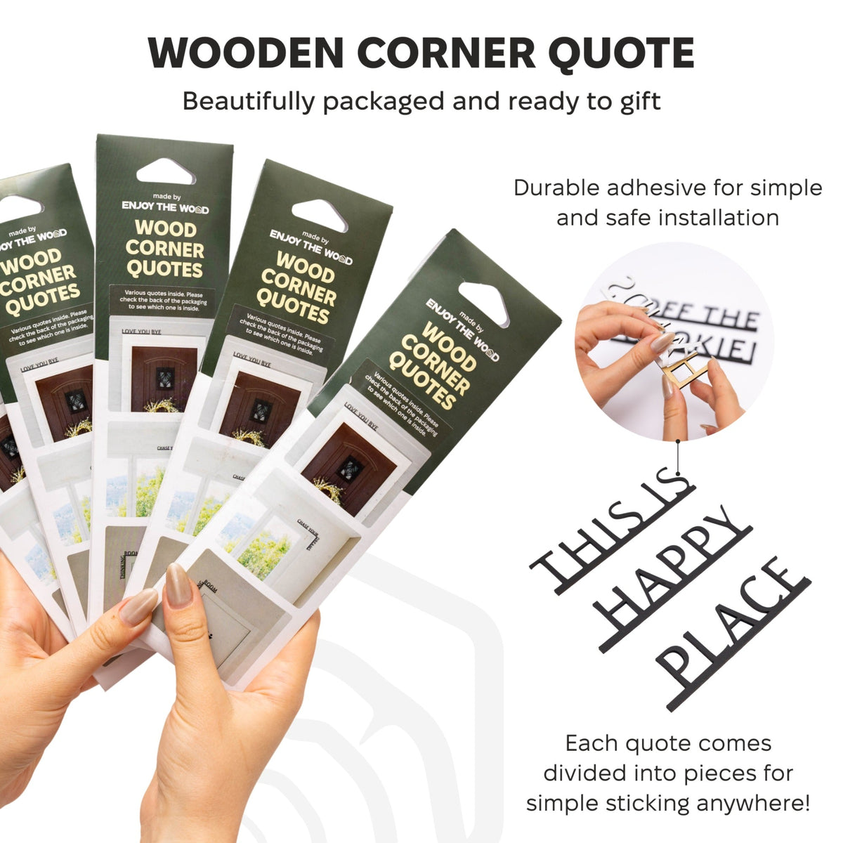 Wooden Corner Quote – Coffee Before Talkie