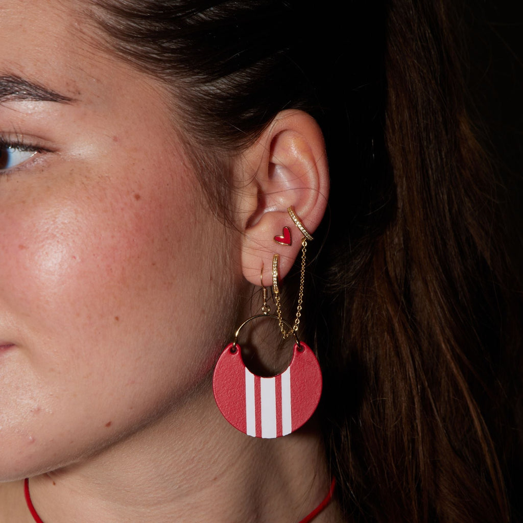 Crimson Sweetheart Studs