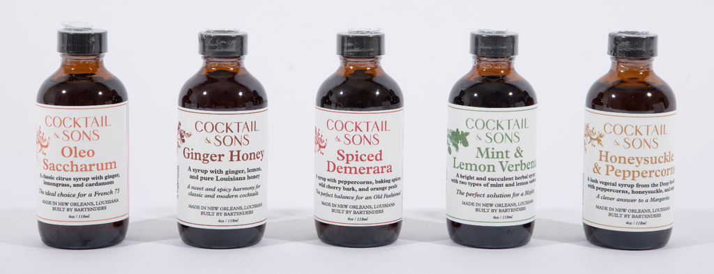 The Home Bar Essentials: 5-Syrup Sample Pack| Cocktail & Sons | All Natural Cocktail Syrups