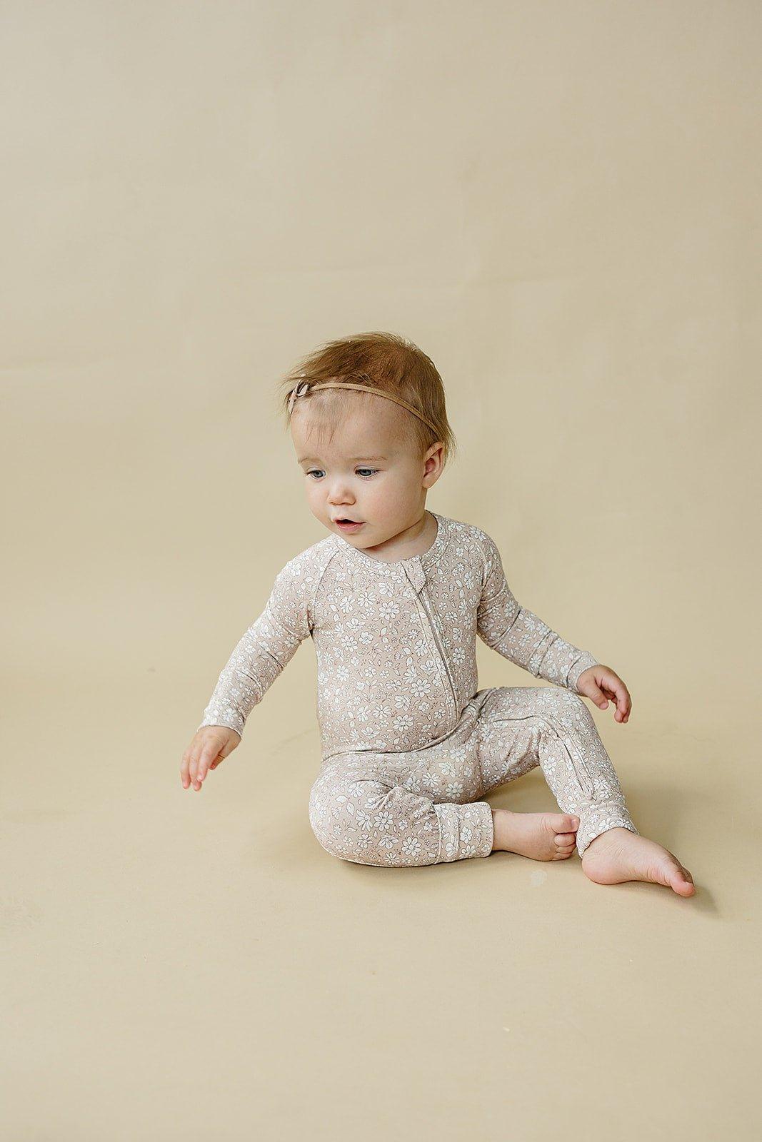Dainty Ditsy Bamboo Zippy Romper - Shop Avnu