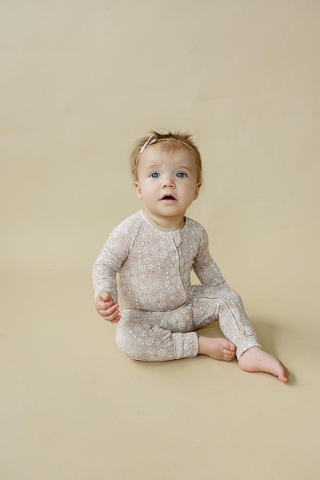 Dainty Ditsy Bamboo Zippy Romper - Shop Avnu