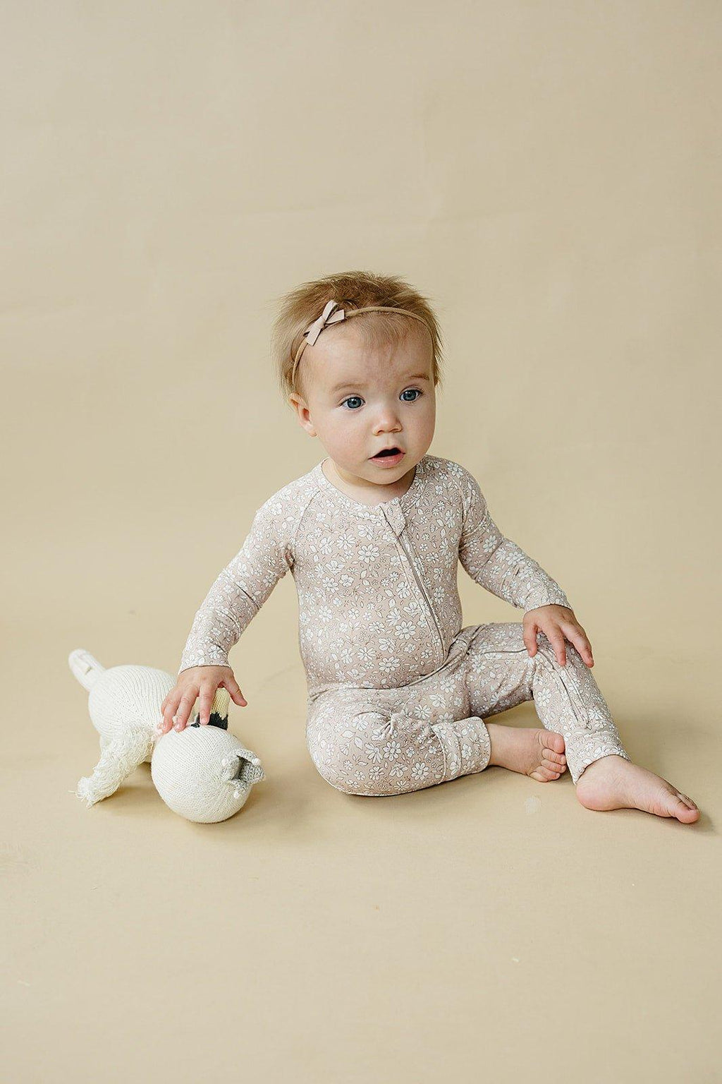 Dainty Ditsy Bamboo Zippy Romper - Shop Avnu