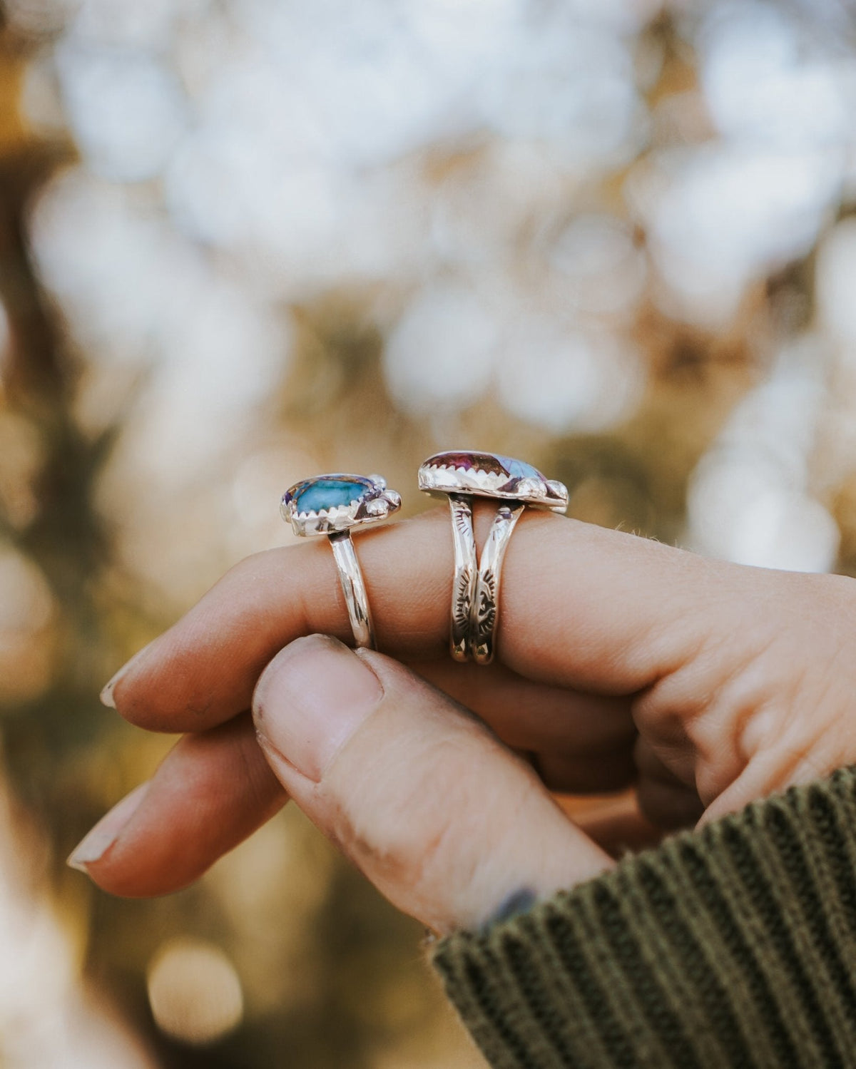 Dainty Pink Dahlia Heart Ring
