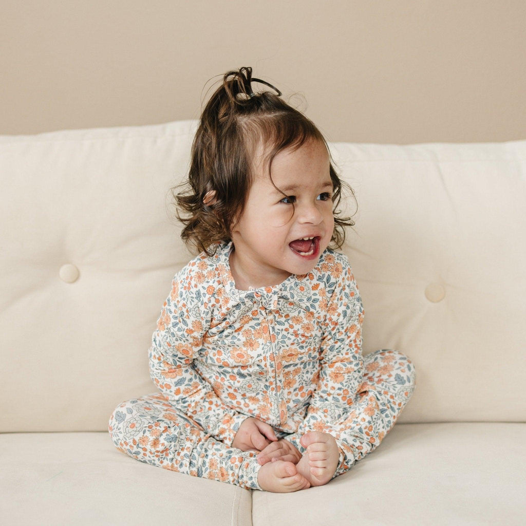 Darling Ditsy Bamboo Zippy Romper - Shop Avnu