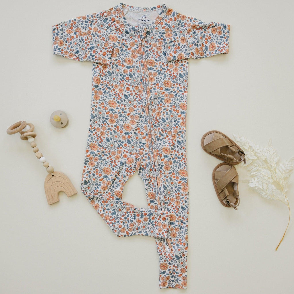 Darling Ditsy Bamboo Zippy Romper - Shop Avnu
