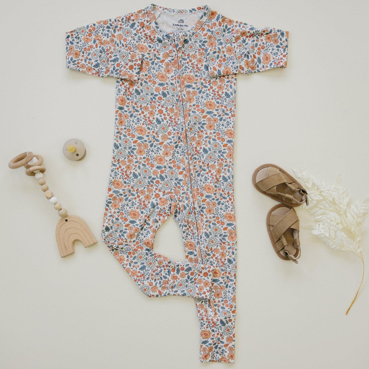 Darling Ditsy Bamboo Zippy Romper - Shop Avnu