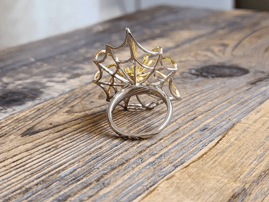 AA Spider Jade Ring, Set in Sterling Silver - Shop Avnu