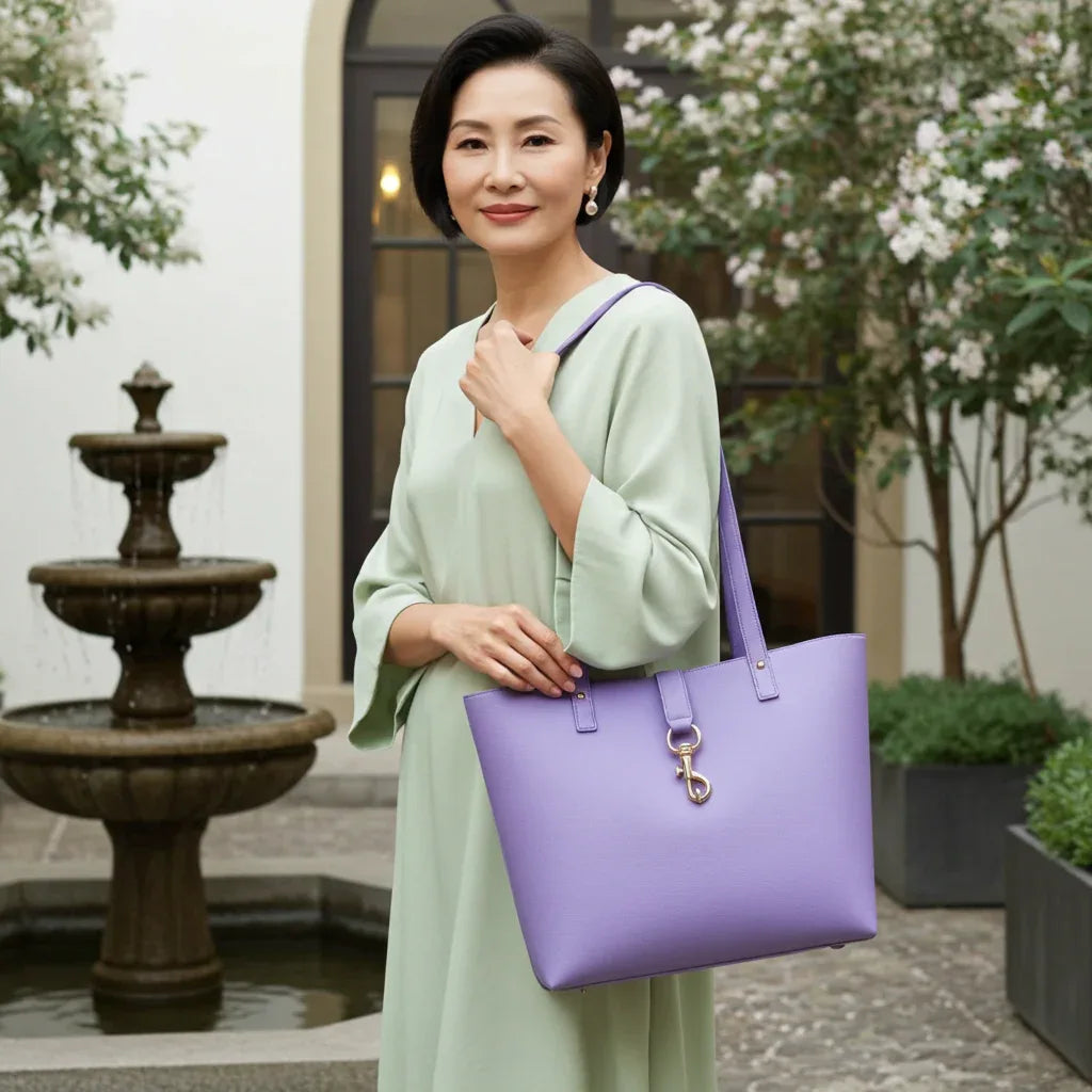 Genuine Leather Tote / Laptop Bag – pebbled leather tote