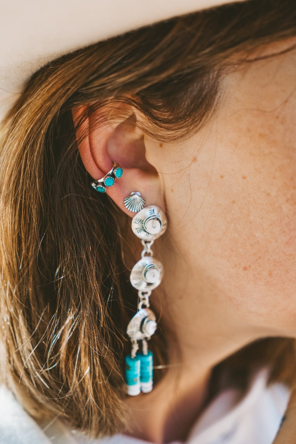 Ear Cuff in Hubei Turquoise