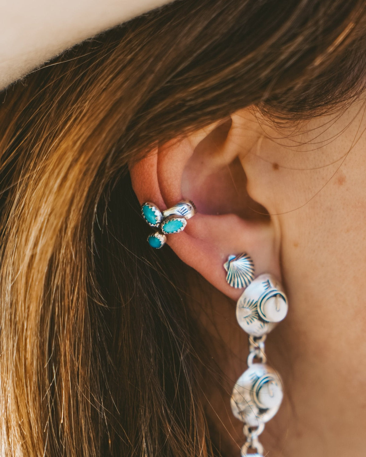 Ear Cuff in Hubei Turquoise