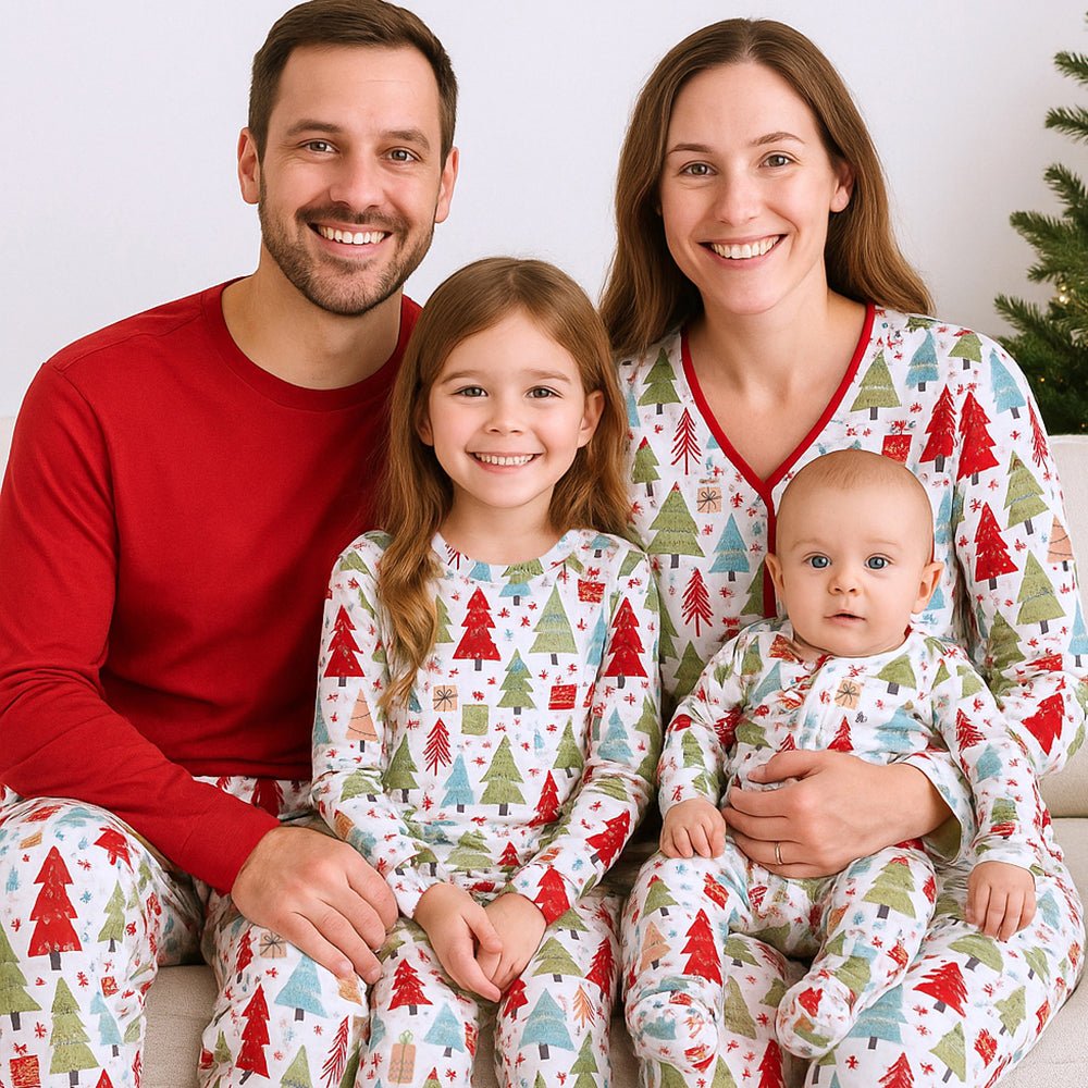 Christmas Merry Baby Bamboo Zipper Romper - Family Matching - Shop Avnu