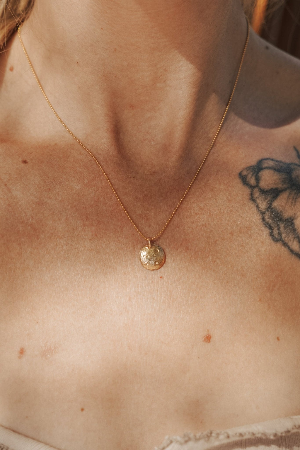 Full Moon Necklace in 14k Gold-Fill
