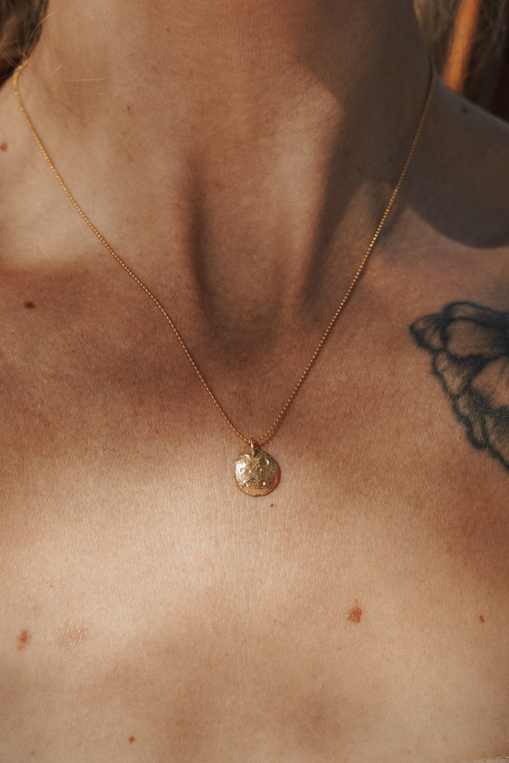 Full Moon Necklace in 14k Gold-Fill
