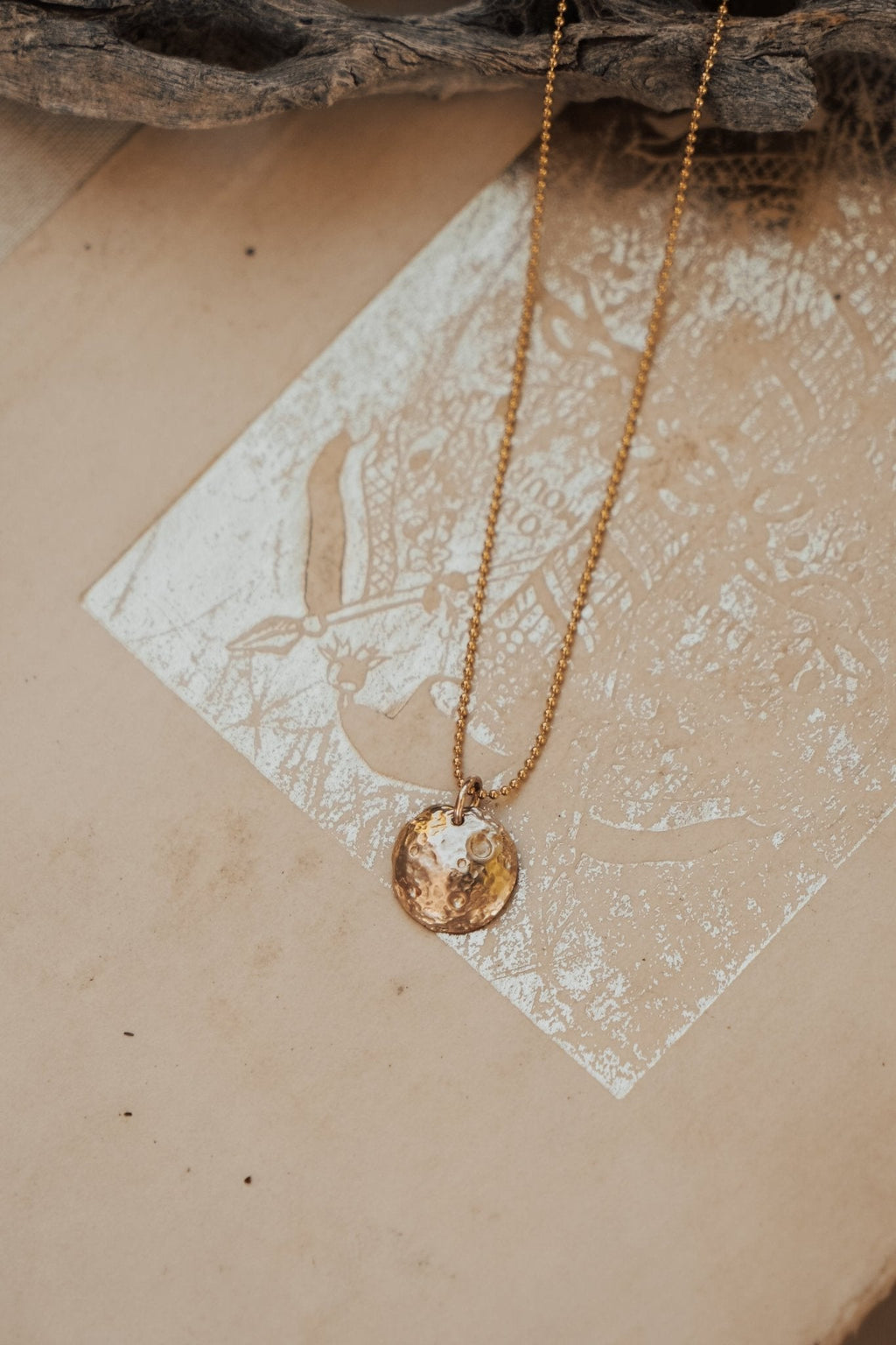 Full Moon Necklace in 14k Gold-Fill