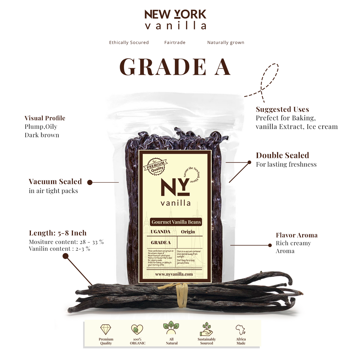 SPECIAL !! Premium Wholesale Bulk Vanilla Beans Grade-A Superior Quality for Exquisite Culinary Creations