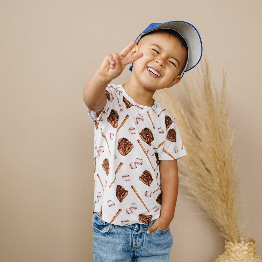Grand Slam Bamboo Tee *Sizes 3/6m & Sz 6 Left - Shop Avnu