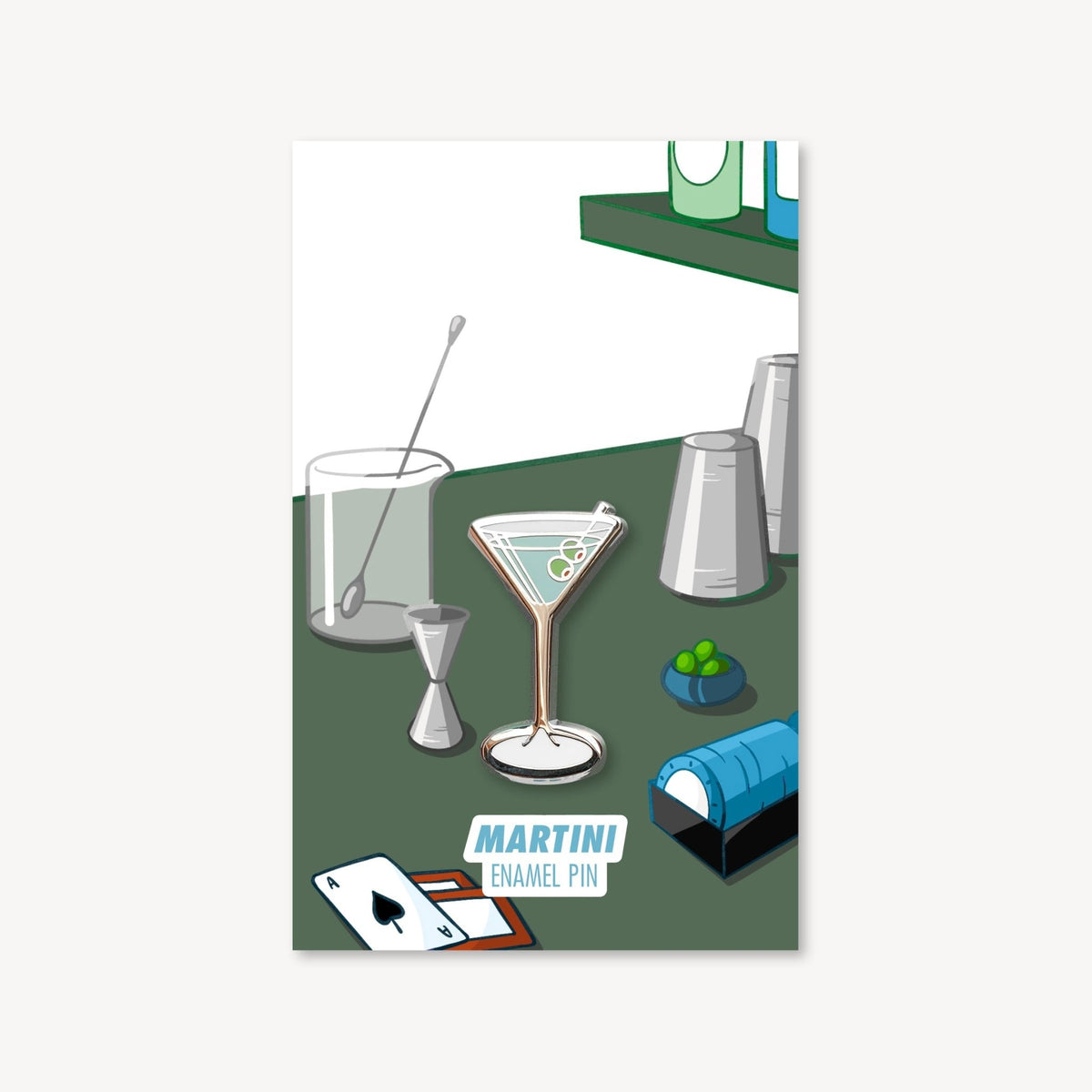 Martini Cocktail Pin - Shop Avnu