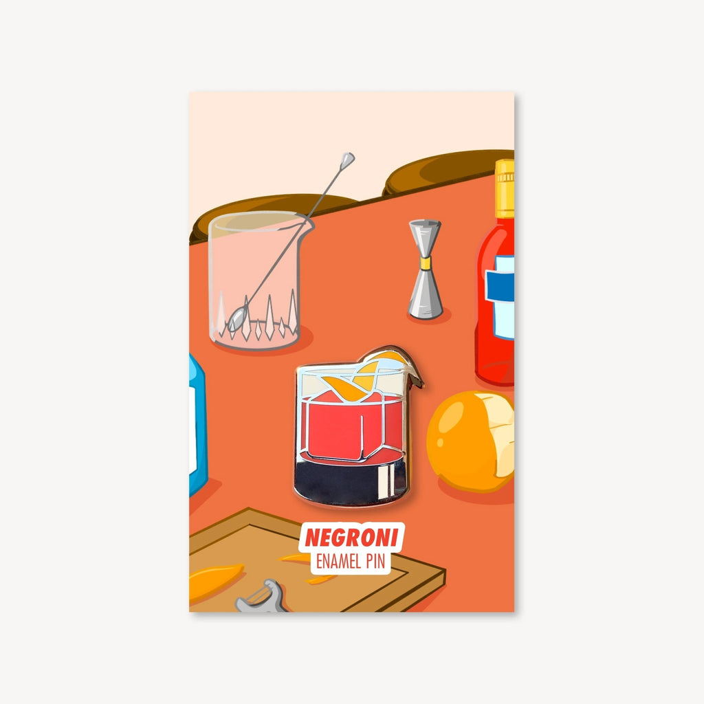 Negroni Cocktail Pin - Shop Avnu