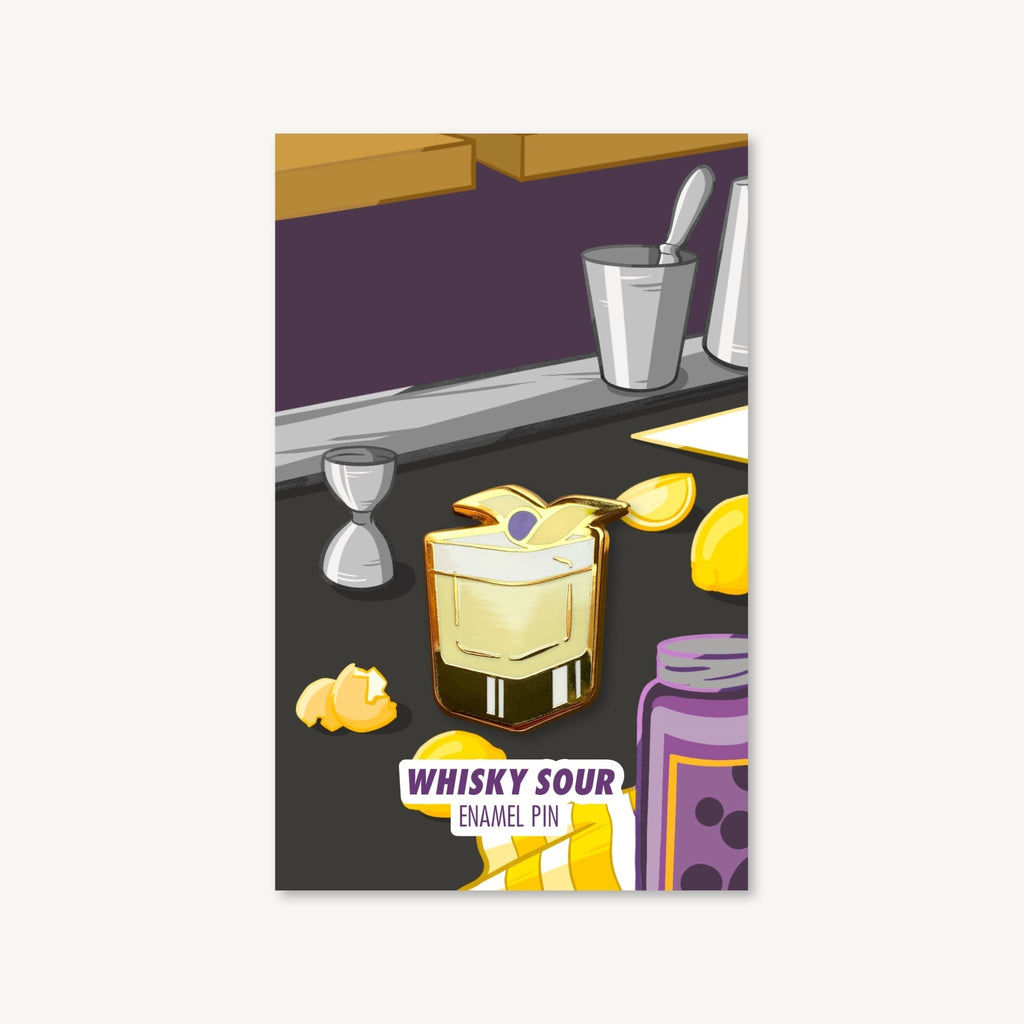 Whisky Sour Cocktail Pin - Shop Avnu