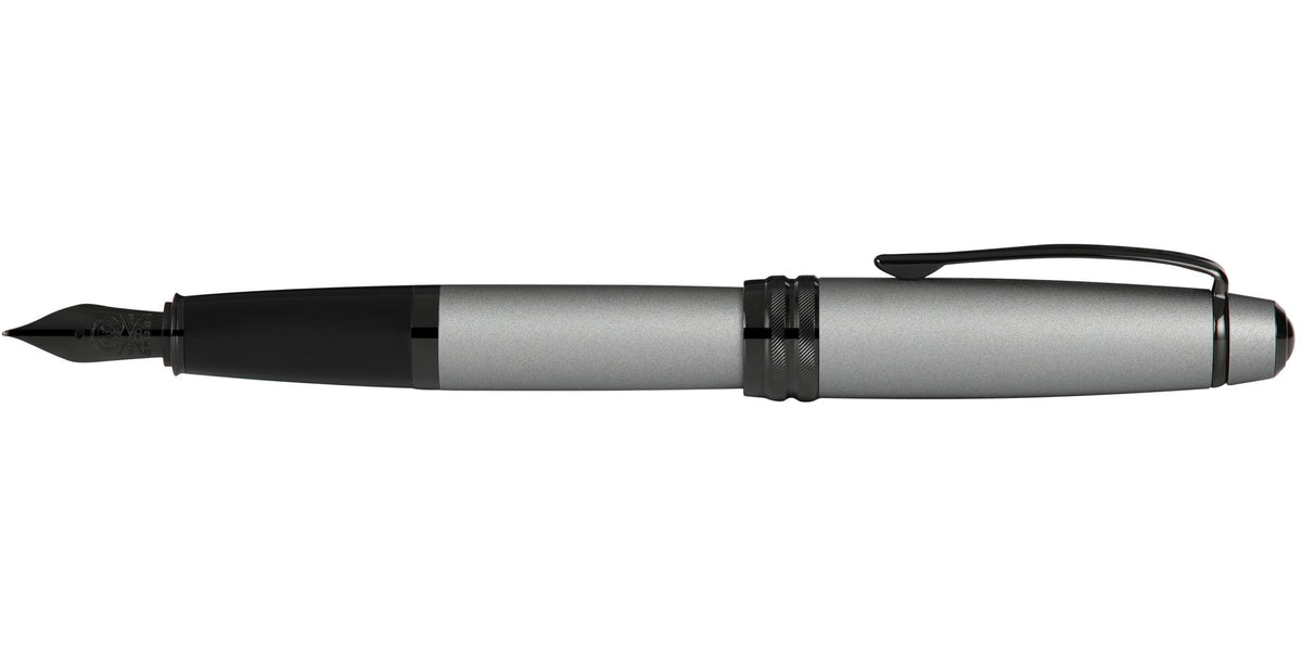 Bailey™ Matte Gray Lacquer Stainless Steel Extra-Fine Nib Fountain Pen