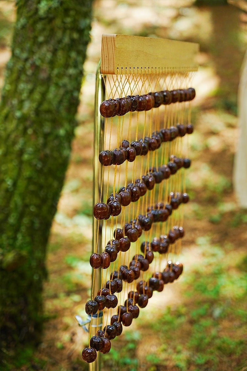 Handmade Pala Cardamom Seed Shell Bar Chime – Natural Rainforest Decor