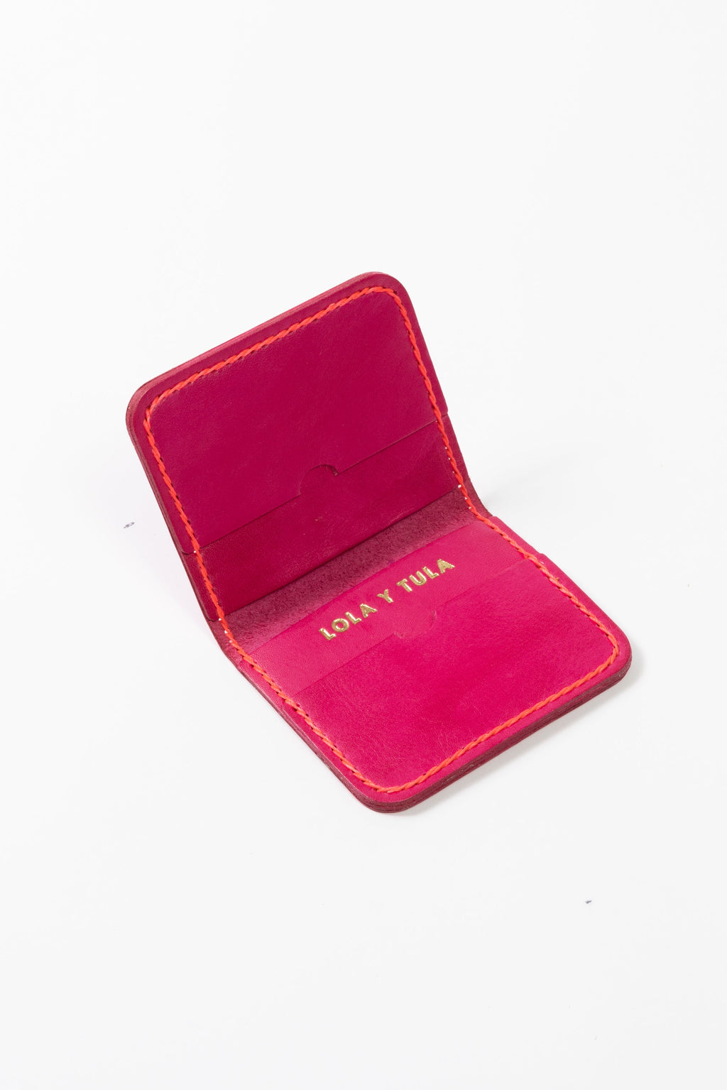 Leather Cardholder Wallet Pink