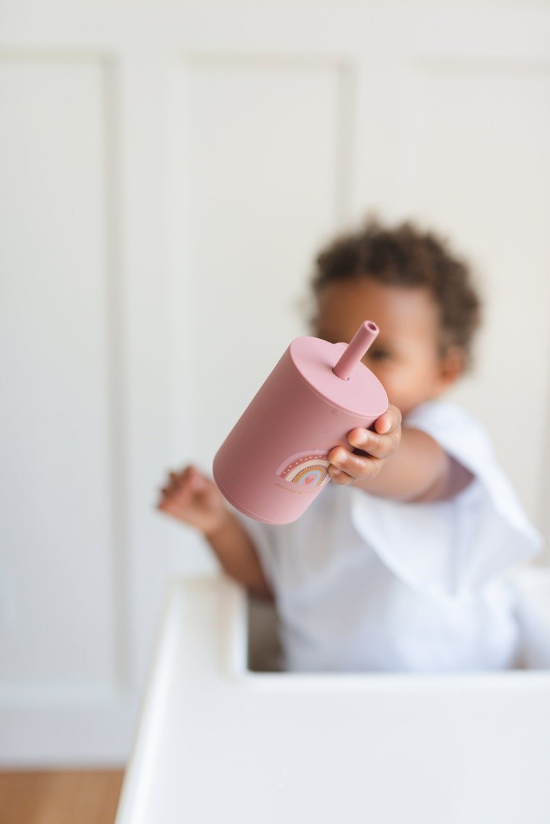 Silicone Straw Cup for Babies & Toddlers - 6oz Silicone Sippy Cup - Shop Avnu