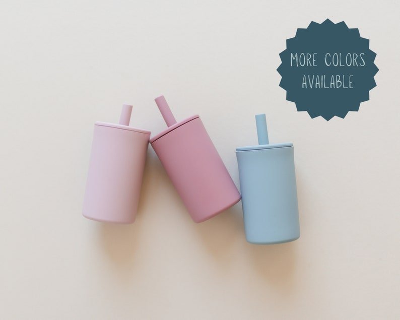 Silicone Straw Cup for Babies & Toddlers - more colors - Shop Avnu