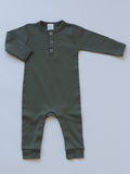 Organic Cotton Henley Romper - Shop Avnu