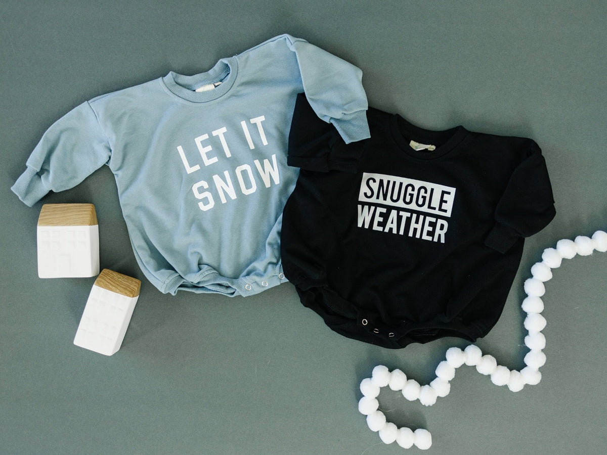 Let It Snow Sweatshirt Romper - more colors - Shop Avnu
