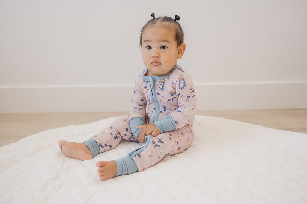 Nutcracker Print Bamboo Zippy Romper *Newborn left - Shop Avnu