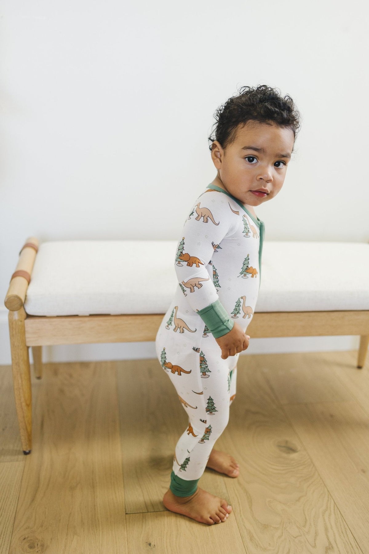 Christmas Tree - Rex Dino Bamboo Zippy Romper *Newborn left - Shop Avnu