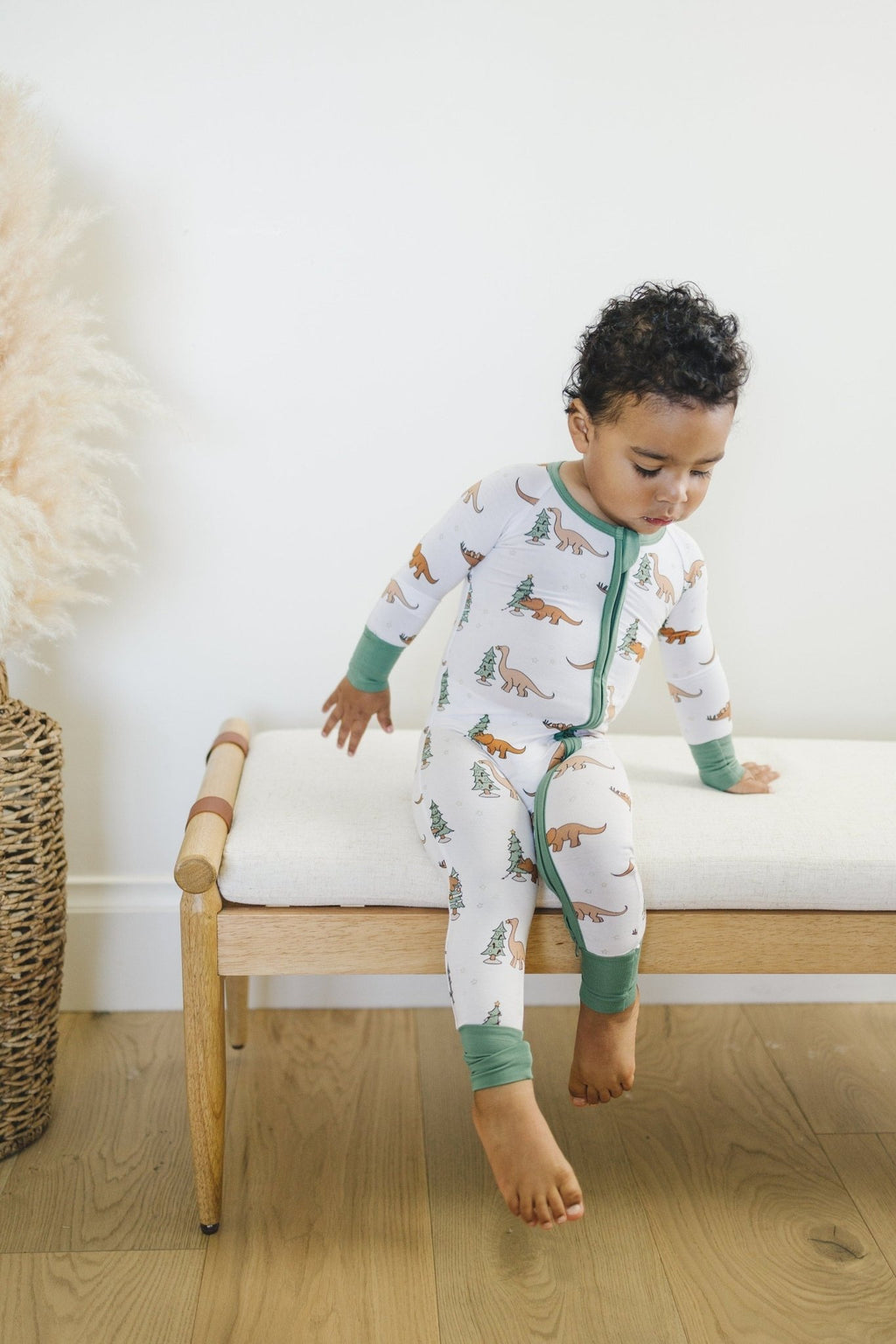 Christmas Tree - Rex Dino Bamboo Zippy Romper *Newborn left - Shop Avnu