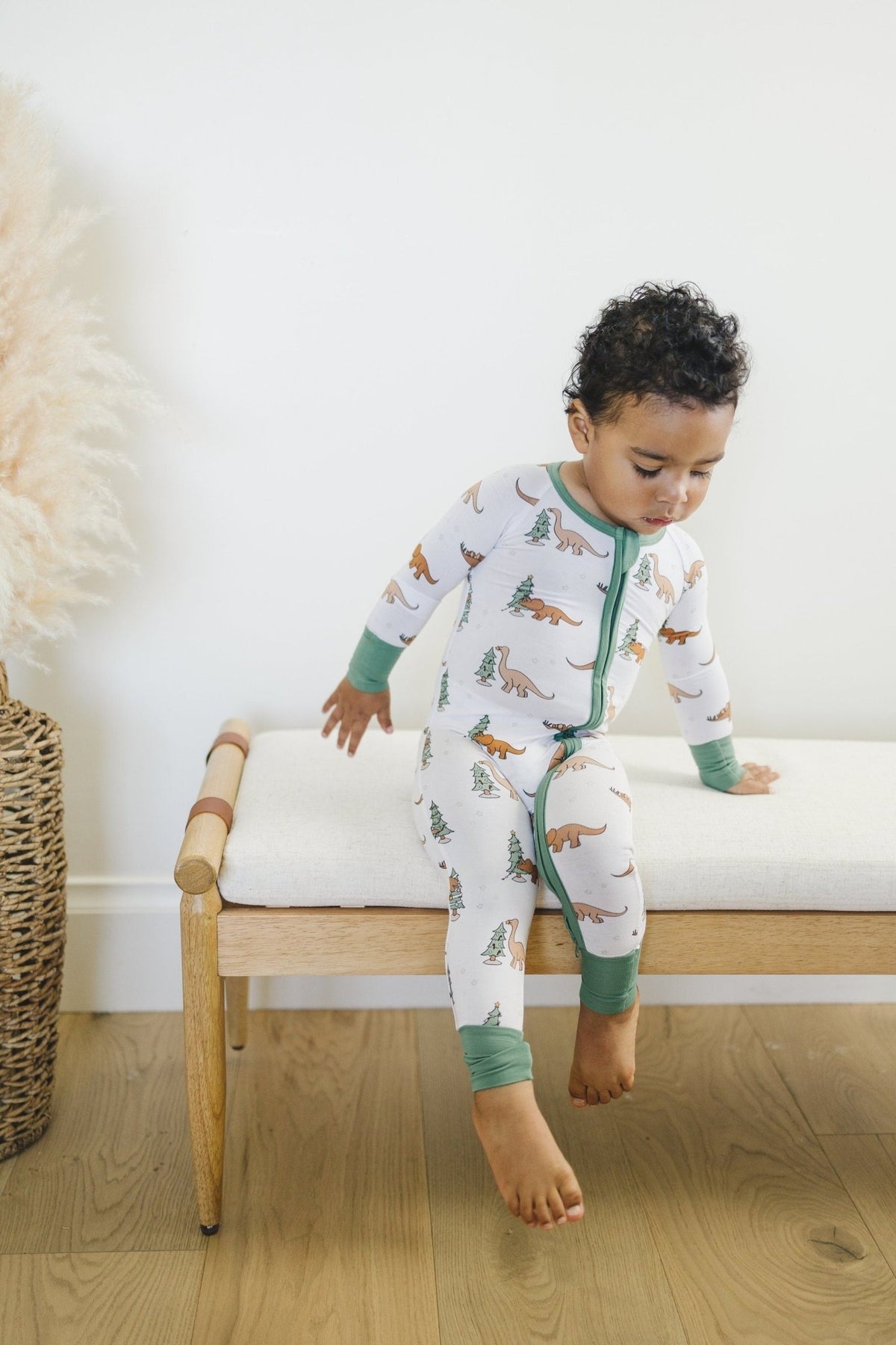 Christmas Tree - Rex Dino Bamboo Zippy Romper *Newborn left - Shop Avnu