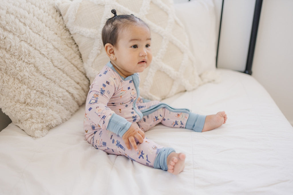 Nutcracker Print Bamboo Zippy Romper *Newborn left - Shop Avnu