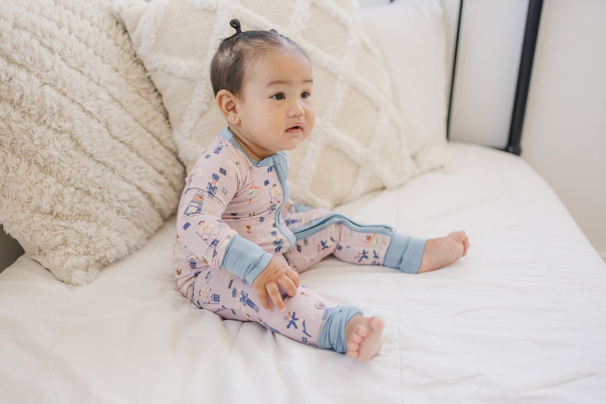 Nutcracker Print Bamboo Zippy Romper *Newborn left - Shop Avnu