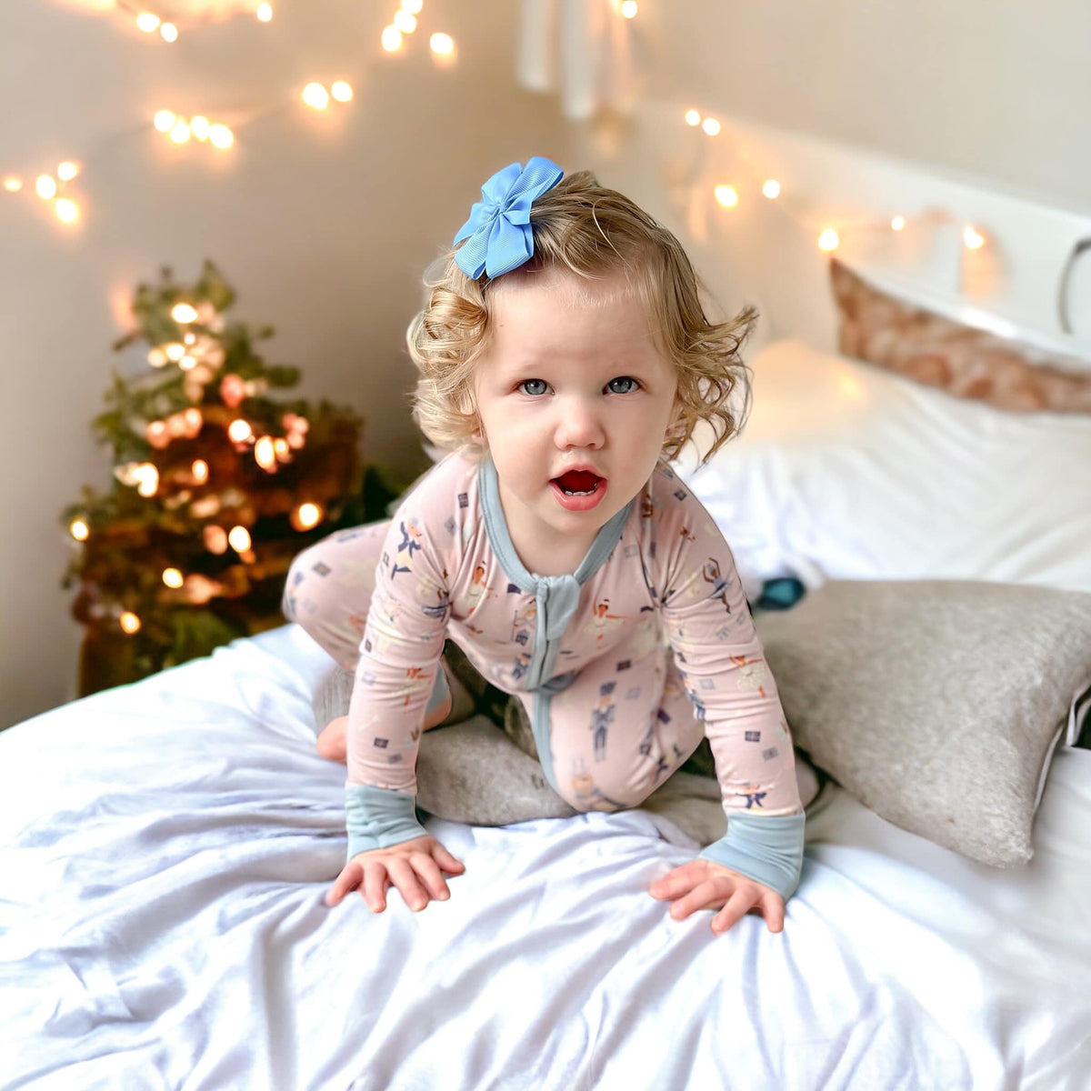 Nutcracker Print Bamboo Zippy Romper *Newborn left - Shop Avnu