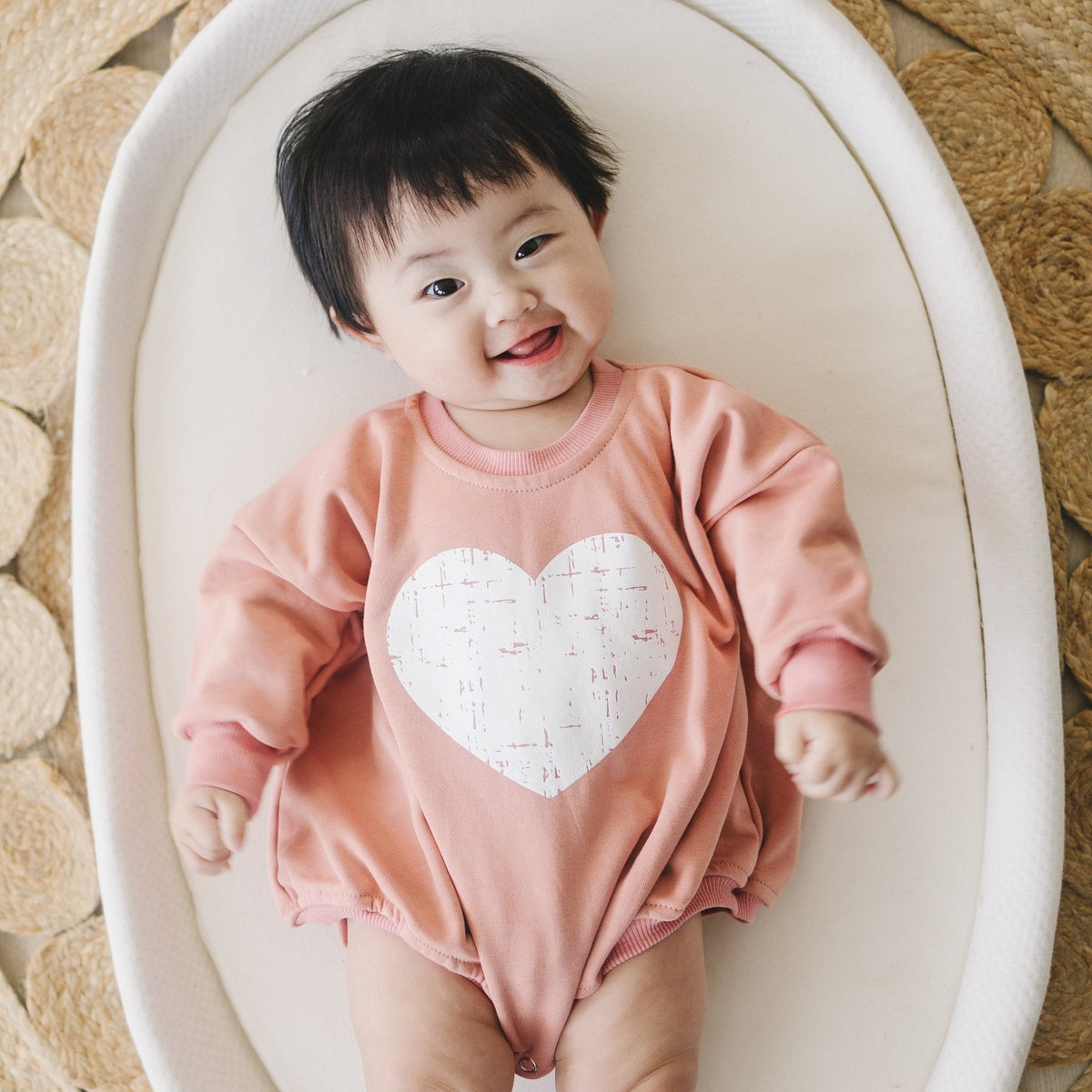Distressed Heart Sweatshirt Romper - more colors - Shop Avnu