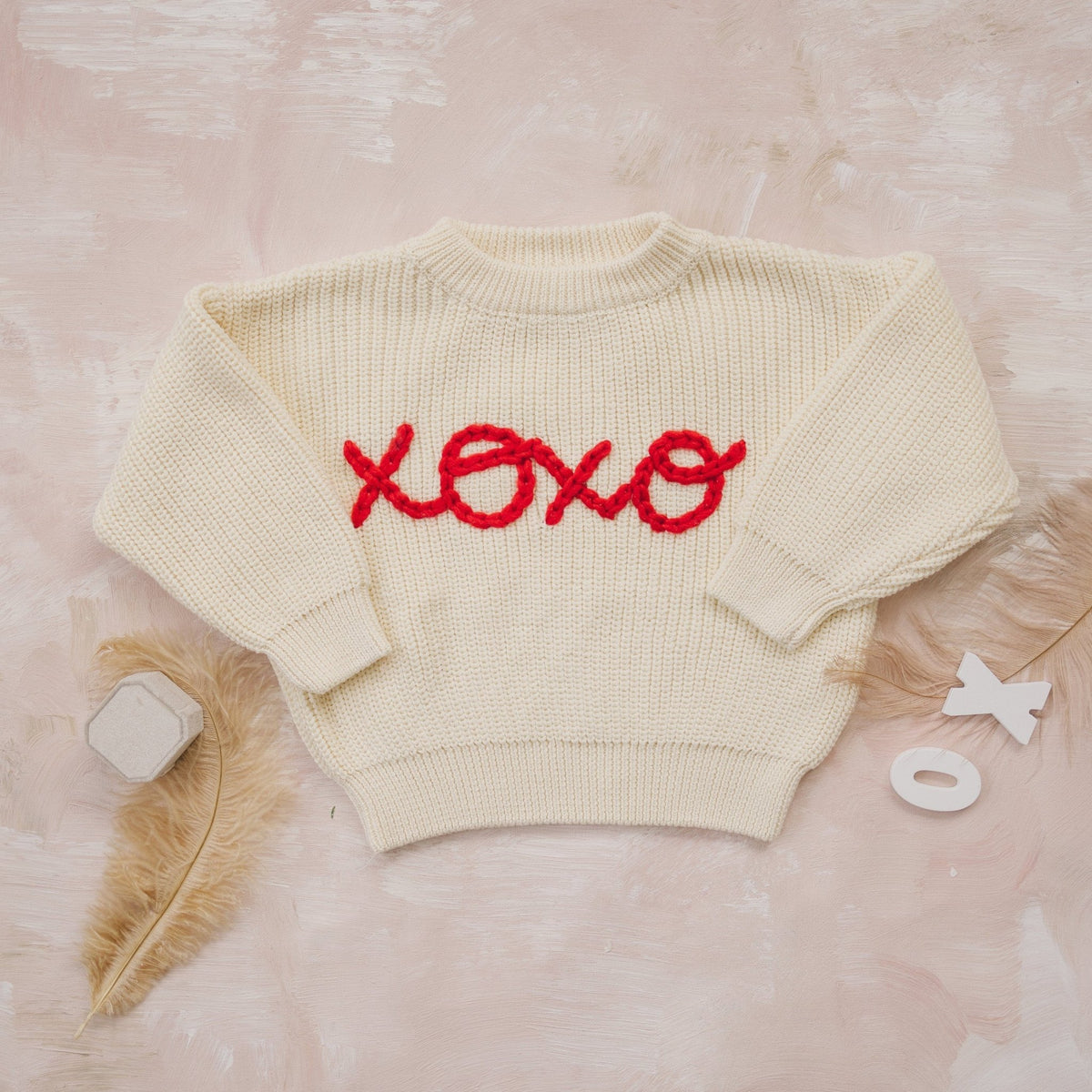XOXO Hand Embroidered Sweater - Shop Avnu