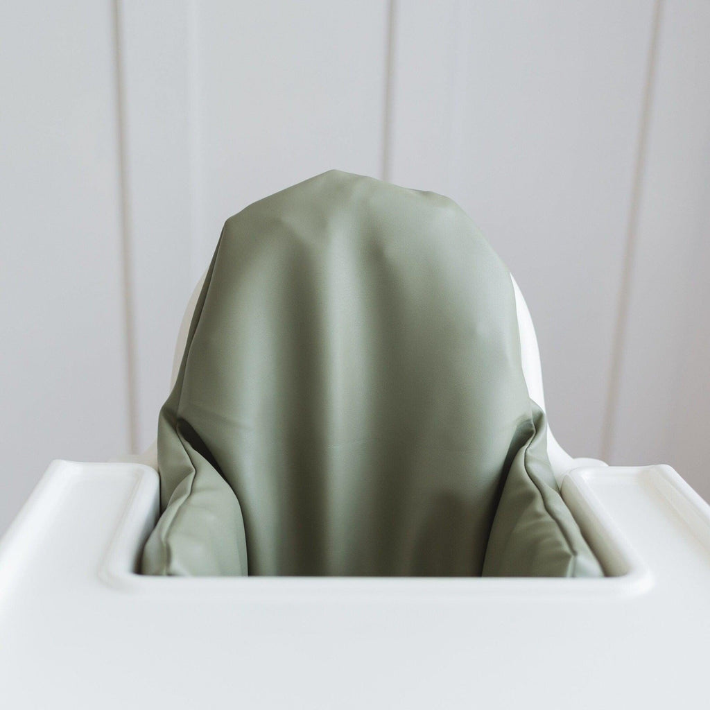 Olive Vegan Leather Cushion Cover for IKEA Antilop Highchair - Shop Avnu