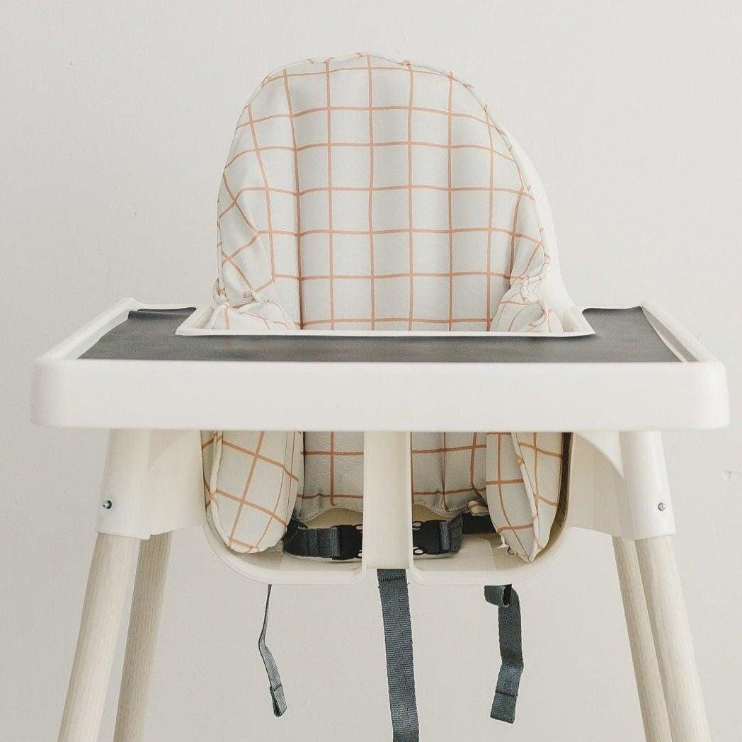 Camel Windowpane Cushion Cover for IKEA Antilop Highchair - Shop Avnu