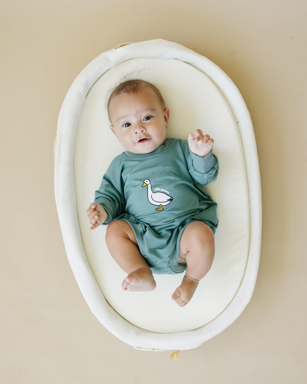 Silly Goose Bamboo Baby Romper - Teal or Blue - Infant Baby Toddler - Shop Avnu