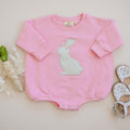 Applique Bunny Sweatshirt Romper - Infant Baby Toddler Girl - Easter Outfit - Shop Avnu