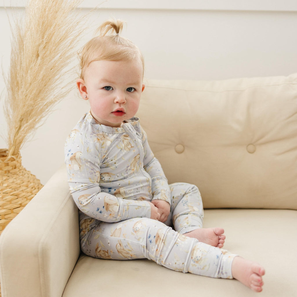 Bunny Blossoms Bamboo Zippy Romper - Shop Avnu