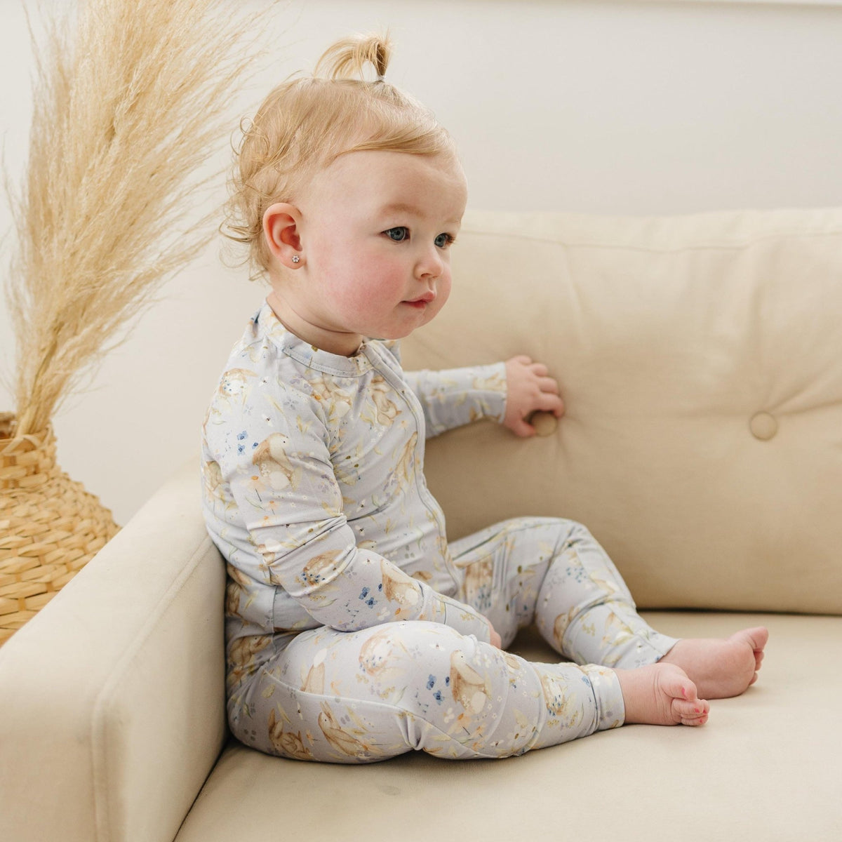 Bunny Blossoms Bamboo Zippy Romper - Shop Avnu