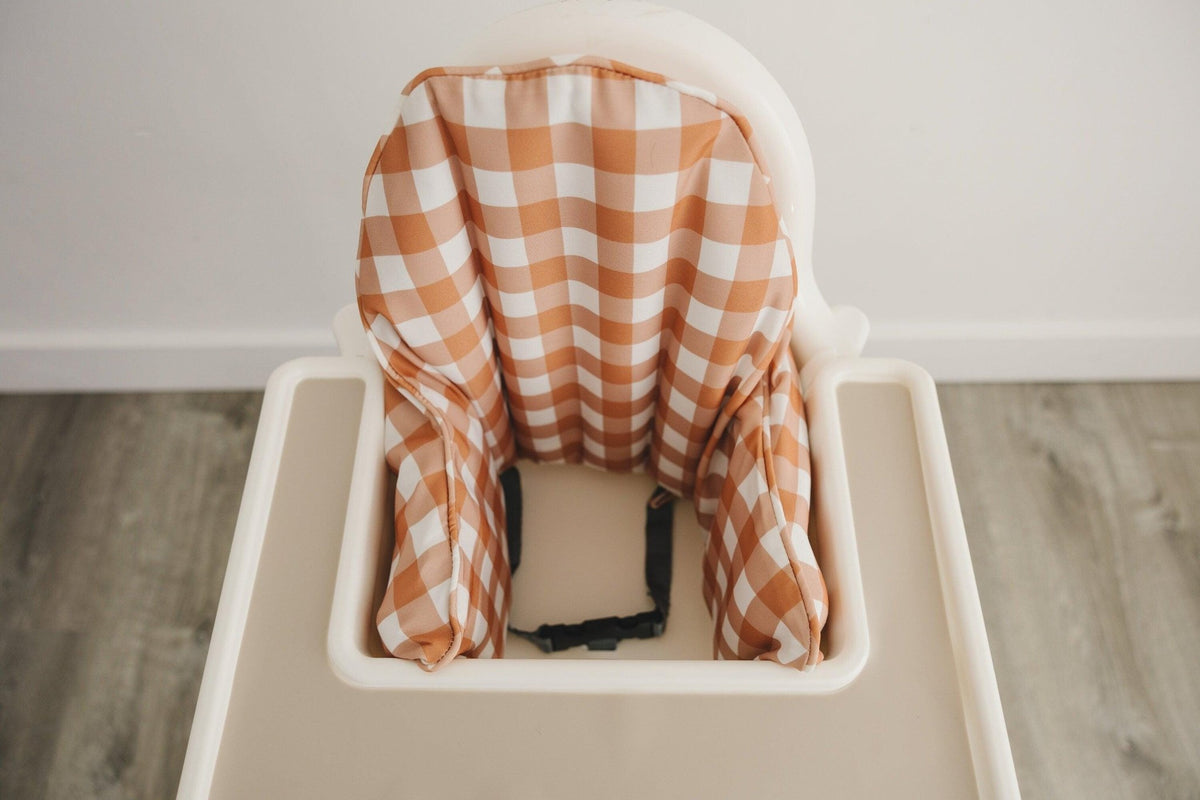 Pumpkin Gingham IKEA Antilop Highchair Cushion Cover – Wipeable - Shop Avnu