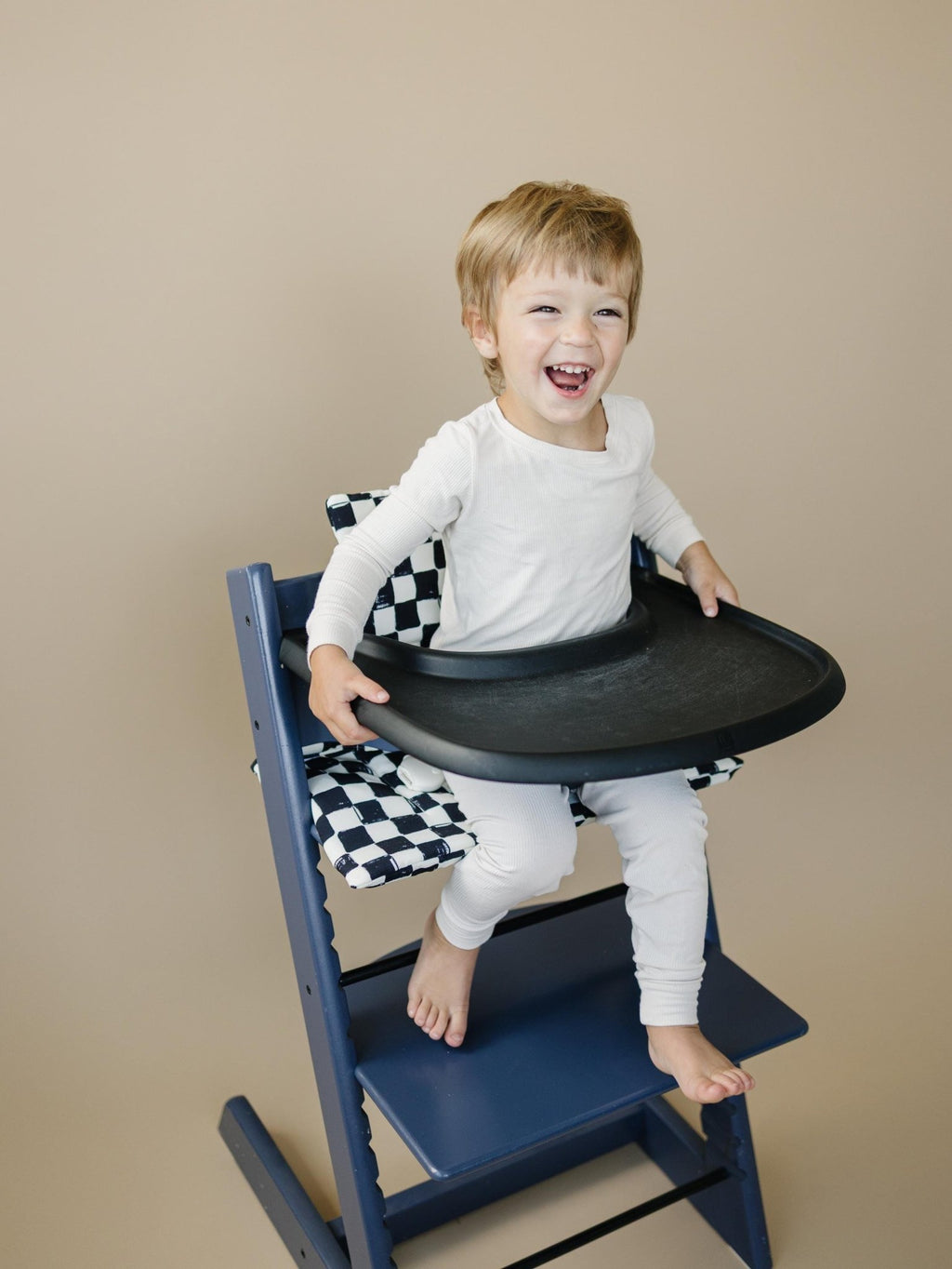 Black & White Checkered Highchair Cushion - Wipeable Stokke Tripp Trapp Cover - Shop Avnu